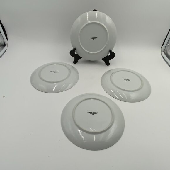 Set of 4 Vintage Fitz and Floyd Birds of a Feather Gray Salad Plates 1977 - Picture 9 of 9